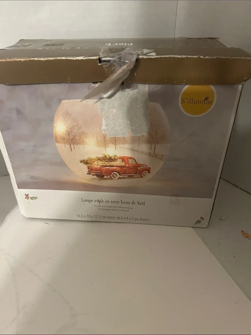 Pier 1 Red Truck Winter Lantern